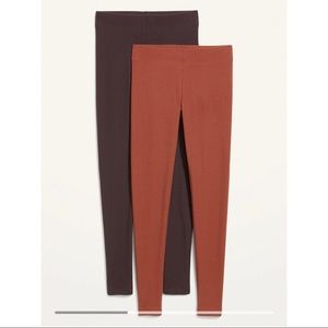 High-Waisted Rib-Knit Leggings